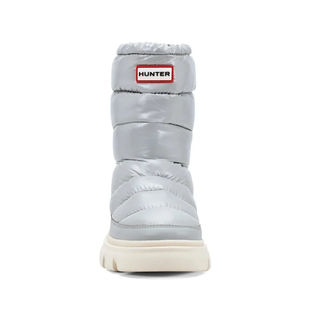 NEW size 8 Light Gray Hunter Womens Maribel lug sole Snow Booties Insulated - Picture 4 of 5